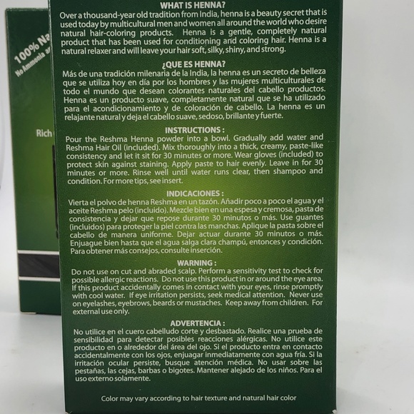 2 Packs of 100% Natural Reshma Femma Henna Rich Conditioning RAVEN-BLACK - Picture 14 of 15